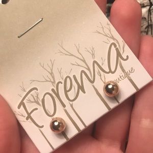 NWT Gold Ball Earrings